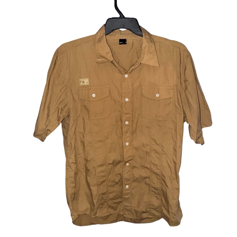 Zoo York Men’s SS Brown Casual Dress Shirt Sz XXL